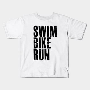 Swim Bike Run Kids T-Shirt